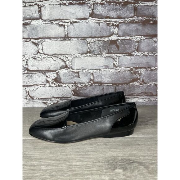 Enzo Angiolini Liberty Black Patent Leather Dress Flats Women’s Sz 9.5M US/40EU - Picture 1 of 16